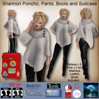 Image of Moonstar - Shanon Poncho, Pants, Boots, Suitcase