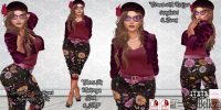 Image of Sweet E's - Mauve Floral Jumper outfit with Shoes